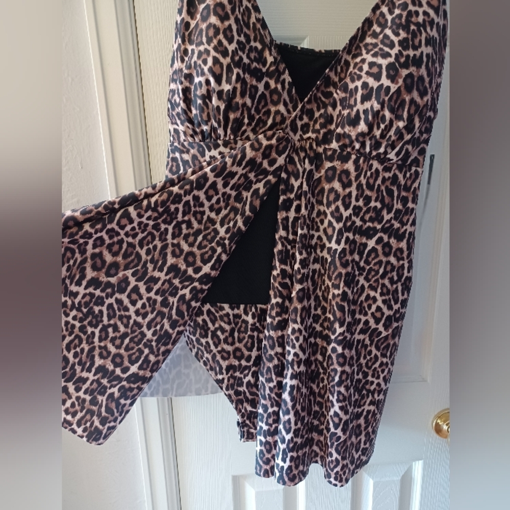 NWT Nicole Miller One-piece Swim Dress 3x